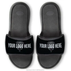 Personalized Repwell® Sandal Straps - Your Team Logo -Sport Gift Store gs 11766 STRAPS BLACK EXAMPLE