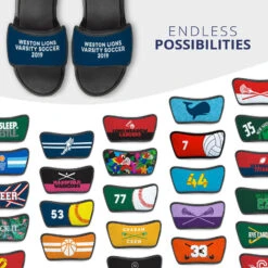 Personalized Repwell® Sandal Straps - Your Text -Sport Gift Store gs 11767 STRAPS NAVY MULTI