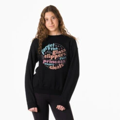 Crewneck Sweatshirt - Forget The Glass Slippers 7 Crewneck Sweatshirt - Forget The Glass Slippers -Sport Gift Store gs 12325 BLACK MODEL FEMALE