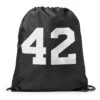 Personalized Drawstring Backpack - Team Number -Sport Gift Store gs 12343 BLACK MAIN
