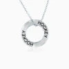 Silver Hockey Message Ring Necklace -Sport Gift Store hk 00418 2