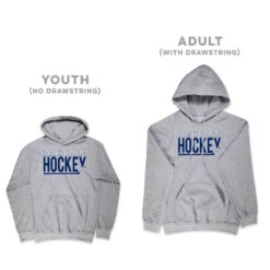 Hockey Hooded Sweatshirt - I'd Rather Be Playing Hockey -Sport Gift Store hk 00763 GRAY SIZE