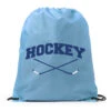 Hockey Crossed Sticks Drawstring Backpack -Sport Gift Store hk 01396 LIGHTBLUE MAIN