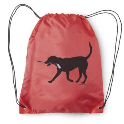 Hockey Drawstring Backpack Howe The Hockey Dog -Sport Gift Store hk 02251 RED FLAT