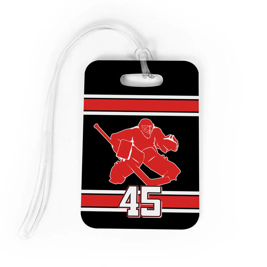 Hockey Bag/Luggage Tag - Personalized Hockey Goalie 3 Hockey Bag/Luggage Tag - Personalized Hockey Goalie
