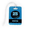 Hockey Bag/Luggage Tag - Personalized Hockey Puck With Dots Background