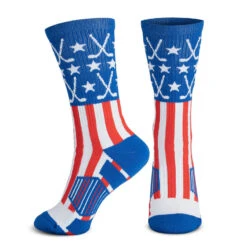Hockey Woven Mid-Calf Sock Set - All American -Sport Gift Store hk 04126 SIDE