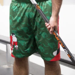Hockey Shorts - Slap Shot Santa Christmas