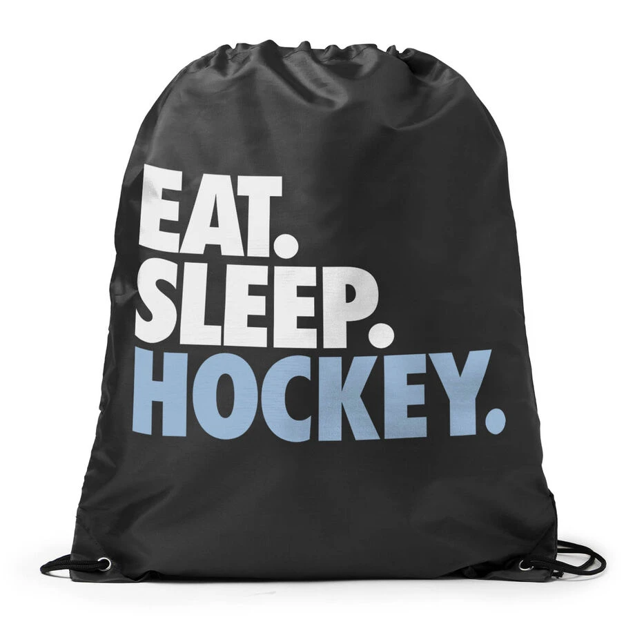 Hockey Drawstring Backpack Eat. Sleep. Hockey. 3 Hockey Drawstring Backpack Eat. Sleep. Hockey.