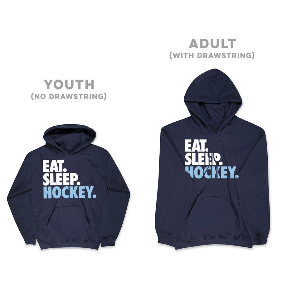 Hockey Hooded Sweatshirt - Eat. Sleep. Hockey. 9 Hockey Hooded Sweatshirt - Eat. Sleep. Hockey. - Image 7