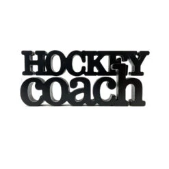 Hockey Coach Wood Words Ready To Autograph -Sport Gift Store hk 04580 1