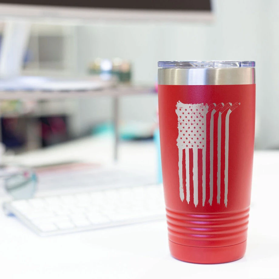 Hockey 20 Oz. Double Insulated Tumbler - Flag 9 Hockey 20 Oz. Double Insulated Tumbler - Flag - Image 7