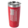 Hockey 20 Oz. Double Insulated Tumbler - Flag -Sport Gift Store hk 04708 RED MAIN