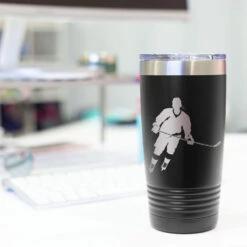Hockey 20 Oz. Double Insulated Tumbler - Player -Sport Gift Store hk 04709 BLACK DESK