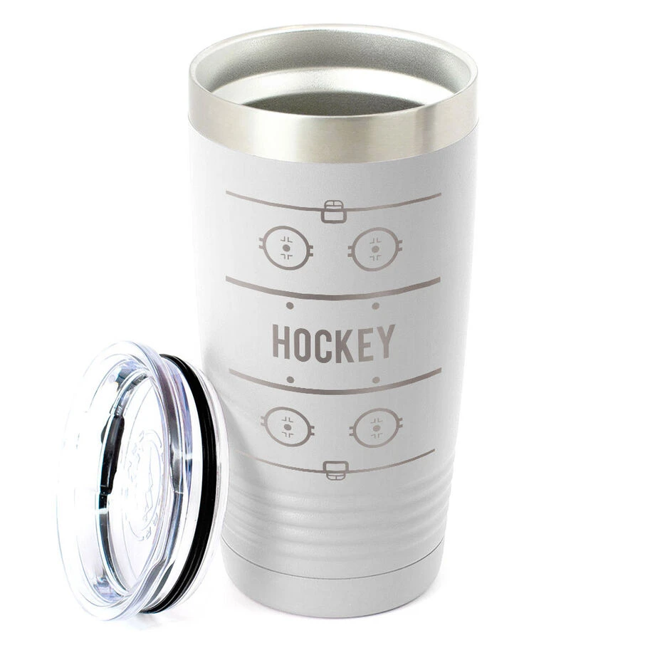 Hockey 20 Oz. Double Insulated Tumbler - Rink 4 Hockey 20 Oz. Double Insulated Tumbler - Rink - Image 2