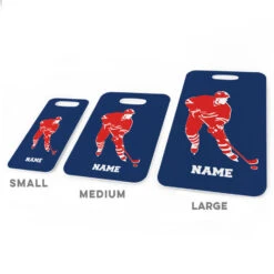 Hockey Bag/Luggage Tag - Personalized Hockey Player -Sport Gift Store hk 04921 NAVYRED ALLSIZES