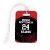 Hockey Bag/Luggage Tag - Personalized Hockey Team Puck -Sport Gift Store hk 04923 REDBLACK MEDIUM