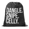 Hockey Drawstring Backpack - Dangle Snipe Celly Words -Sport Gift Store hk 05012 BLACK MAIN