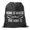 Hockey Drawstring Backpack - Home Is Where The Rink Is 1 Hockey Drawstring Backpack - Home Is Where The Rink Is -Sport Gift Store hk 05014 BLACK MAIN