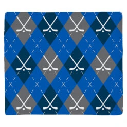 Hockey Multifunctional Headwear - Hockey Sticks Argyle Pattern RokBAND -Sport Gift Store hk 05294 BLUE FLAT