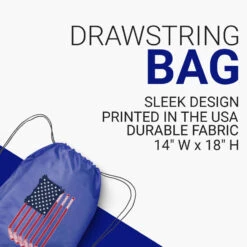 Hockey Drawstring Backpack - American Flag -Sport Gift Store hk 05299 ROYAL DETAILS