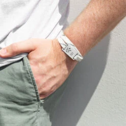 Adjustable Hockey Lace Bracelet With Slider - Personalized Goalie -Sport Gift Store hk 05371 STAINLESSSTEEL LIFESTYLE