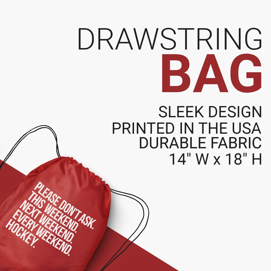 Hockey Drawstring Backpack - All Weekend Hockey 5 Hockey Drawstring Backpack - All Weekend Hockey - Image 3