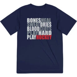 Hockey Short Sleeve Performance Tee - Bones Saying