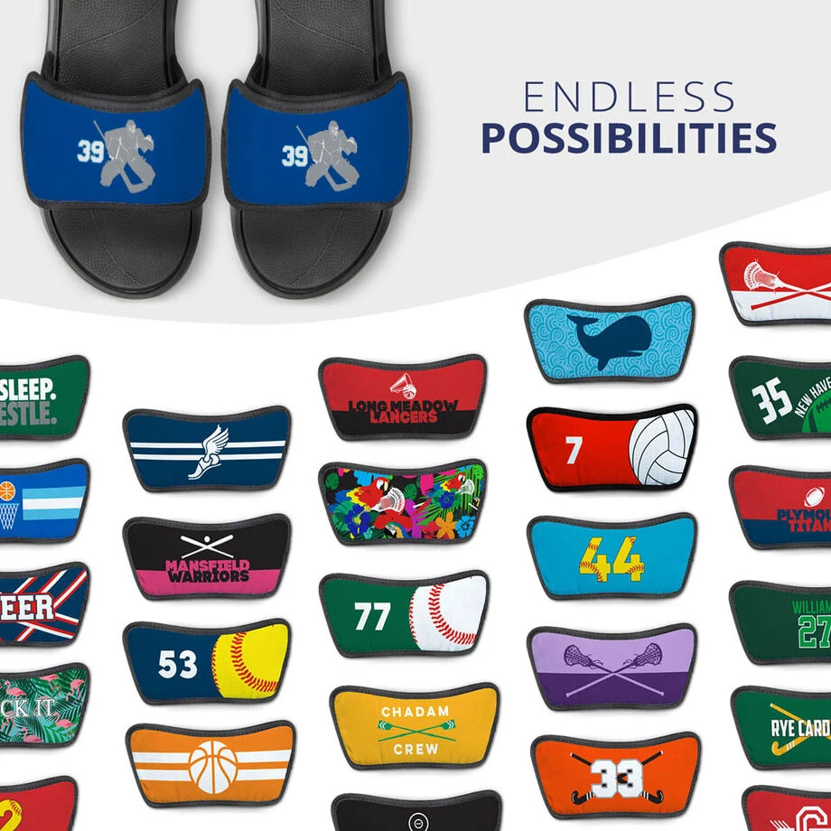 Hockey Repwell® Sandal Straps - Goalie With Number 7 Hockey Repwell® Sandal Straps - Goalie With Number - Image 5