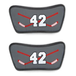 Hockey Repwell® Sandal Straps - Hockey Crossed Sticks With Number