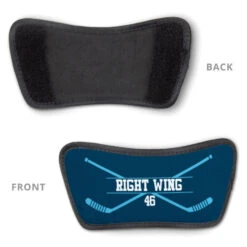 Hockey Repwell® Sandal Straps - Personalized Crossed Sticks -Sport Gift Store hk 05780 STRAPS NAVYCAROLINA DETAIL