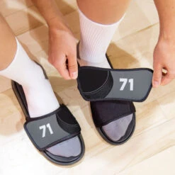 Hockey Repwell® Sandal Straps - Puck And Number Reflected 9 Hockey Repwell® Sandal Straps - Puck And Number Reflected -Sport Gift Store hk 05784 STRAPS GRAY LIFESTYLE