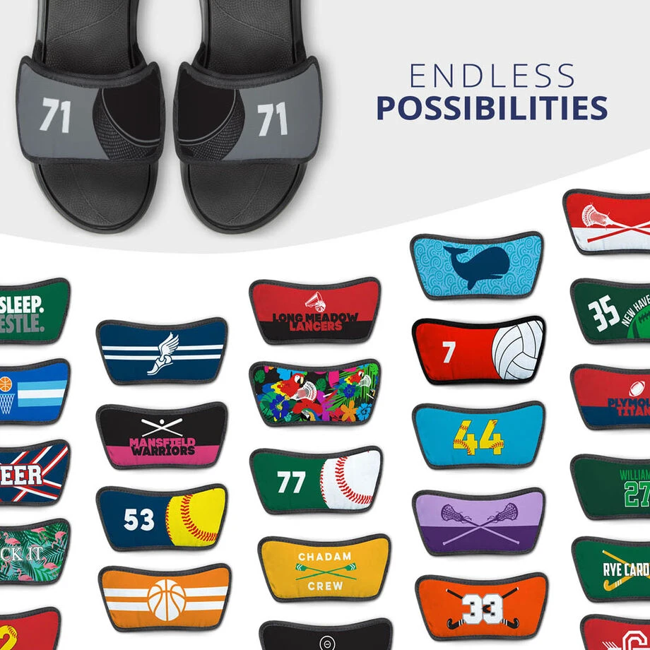 Hockey Repwell® Sandal Straps - Puck And Number Reflected 7 Hockey Repwell® Sandal Straps - Puck And Number Reflected - Image 5