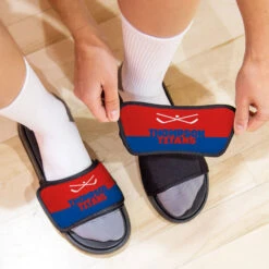 Hockey Repwell® Slide Sandals - Team Name Colorblock -Sport Gift Store hk 05785 REDROYAL LIFESTYLE