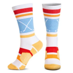 Hockey Woven Mid-Calf Sock Set - Colorful Vibes -Sport Gift Store hk 05793 SIDE