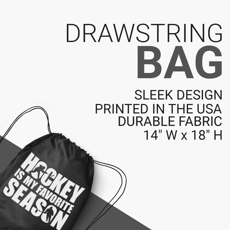Hockey Drawstring Backpack - Hockey Is My Favorite Season 5 Hockey Drawstring Backpack - Hockey Is My Favorite Season - Image 3
