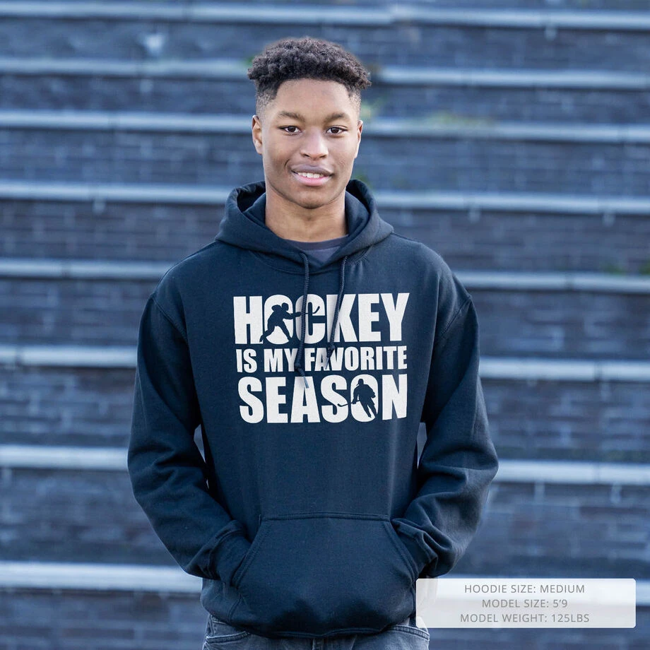 Hockey Hooded Sweatshirt - Hockey Is My Favorite Season 10 Hockey Hooded Sweatshirt - Hockey Is My Favorite Season - Image 8