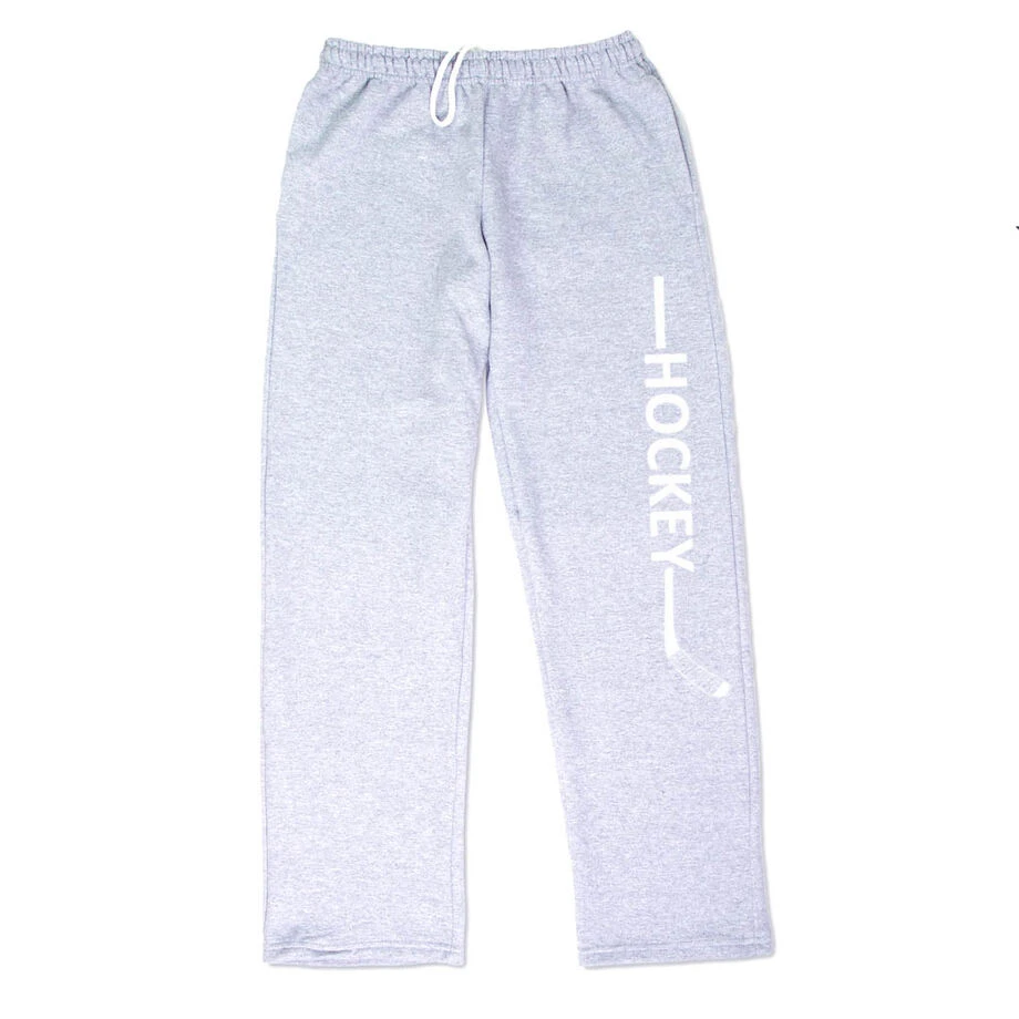 Hockey Fleece Sweatpants - Hockey Stick Word 4 Hockey Fleece Sweatpants - Hockey Stick Word - Image 2