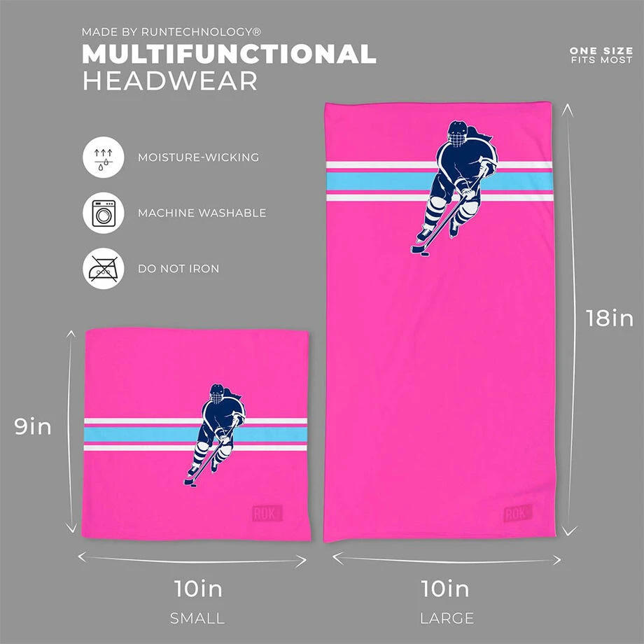 Hockey Multifunctional Headwear - Girl Player Stripe RokBAND 4 Hockey Multifunctional Headwear - Girl Player Stripe RokBAND - Image 2