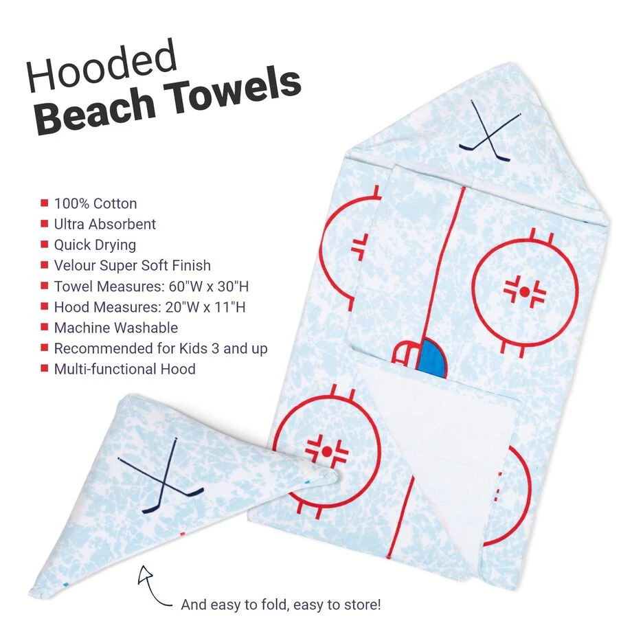 Hockey Hooded Towel - Rather Be Playing Hockey 5 Hockey Hooded Towel - Rather Be Playing Hockey - Image 3