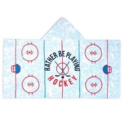 Hockey Hooded Towel - Rather Be Playing Hockey