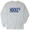 Hockey Tshirt Long Sleeve - I'd Rather Be Playing Hockey -Sport Gift Store hk 06080 GRAY FLAT