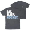Hockey Short Sleeve T-Shirt - Eat. Sleep. Hockey (Back Design) 2 Hockey Short Sleeve T-Shirt - Eat. Sleep. Hockey (Back Design) -Sport Gift Store hk 06150 CHARCOAL MAIN