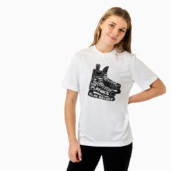 Hockey Short Sleeve Performance Tee - Play Hockey -Sport Gift Store hk 06185 WHITE MODEL F