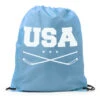 Hockey Drawstring Backpack - USA Hockey -Sport Gift Store hk 06236 LIGHTBLUE MAIN