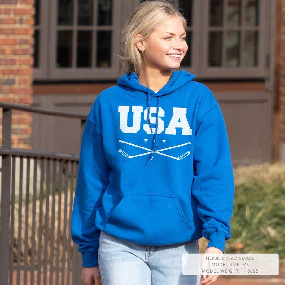 Hockey Hooded Sweatshirt - USA Hockey 11 Hockey Hooded Sweatshirt - USA Hockey - Image 9