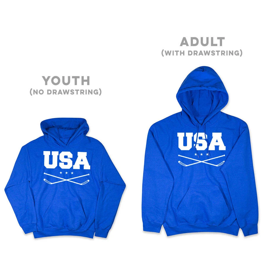 Hockey Hooded Sweatshirt - USA Hockey 9 Hockey Hooded Sweatshirt - USA Hockey - Image 7