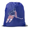Hockey Drawstring Backpack - Hockey Stars And Stripes Player 1 Hockey Drawstring Backpack - Hockey Stars And Stripes Player -Sport Gift Store hk 06256 ROYAL MAIN