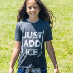 Hockey T-Shirt Short Sleeve - Just Add Ice -Sport Gift Store hk 06268 LIFESTYLE CHARCOAL 1