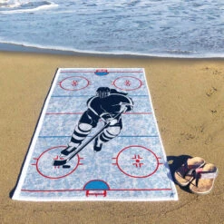 Hockey Premium Beach Towel - Hockey Girl -Sport Gift Store hk 06422 LIFESTYLE BEACH V
